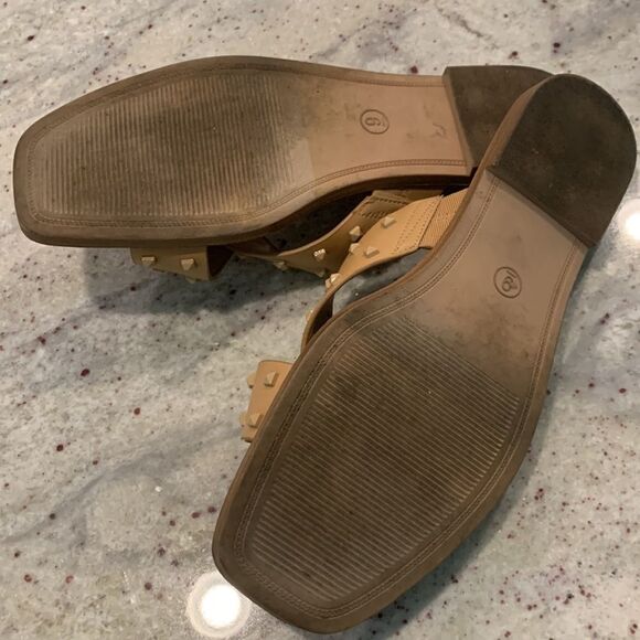 Nude Studded Slides - Picture 6 of 6